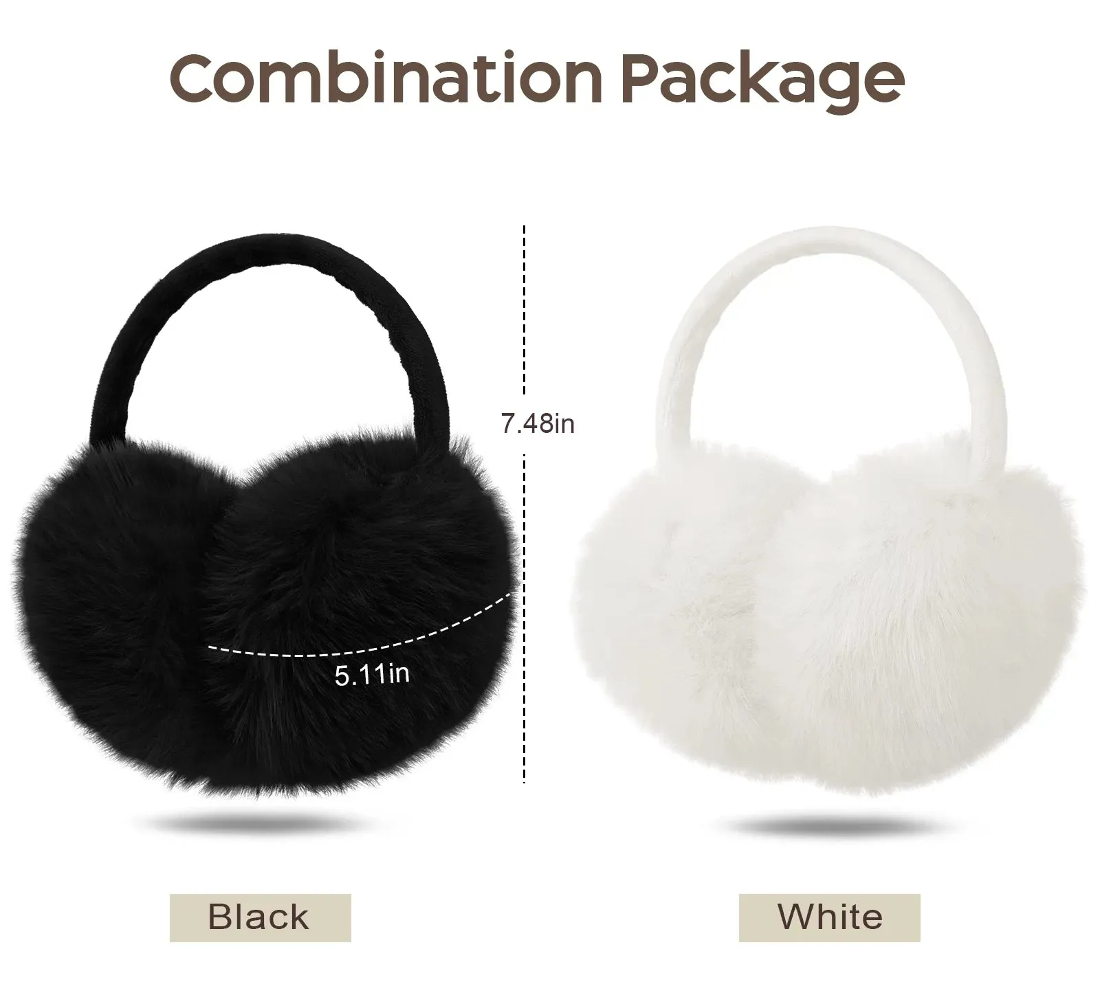 2 Pcs Winter Earmuffs for Women