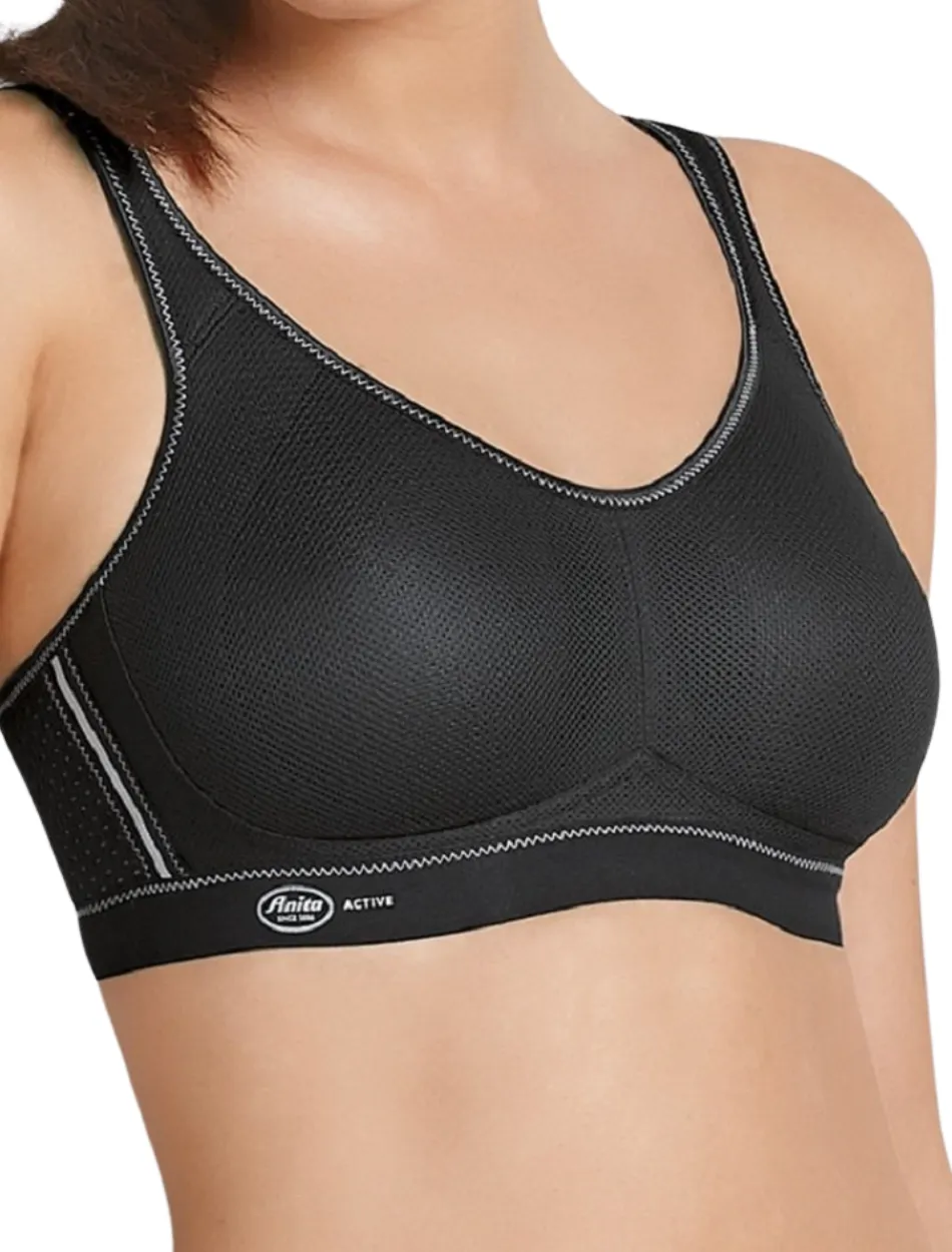 Anita Air Control Soft Cup Sports Bra Maximum Support, Black