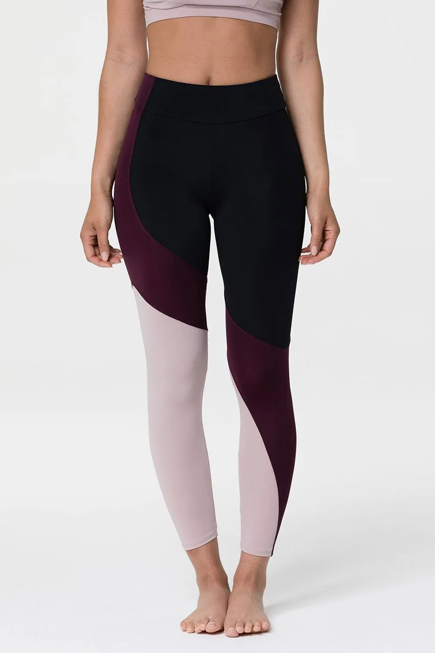 Asymmetrical Block Midi Legging