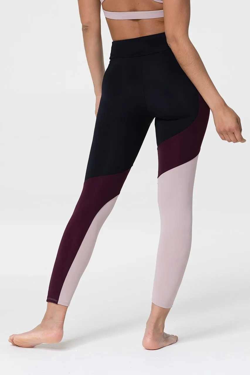 Asymmetrical Block Midi Legging