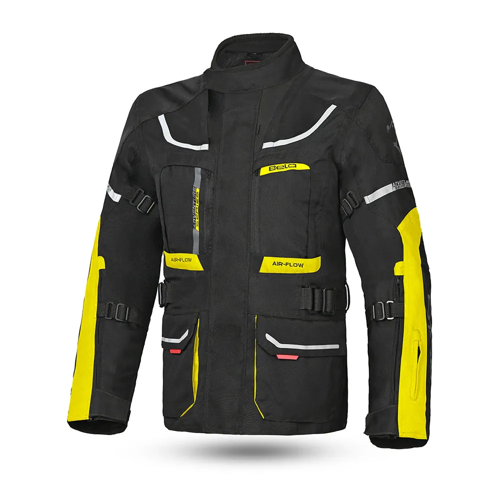 Bela Transformer Men Textile Touring Motorcycle Jacket - Black Yellow