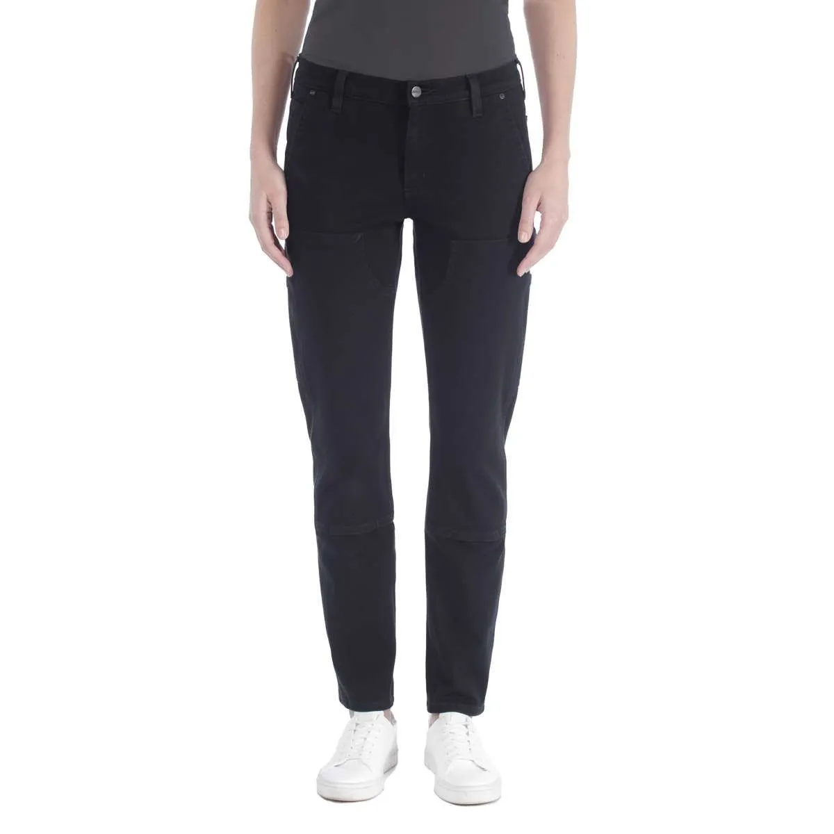 Carhartt&#x20;104296&#x20;Women&#x27;s&#x20;Stretch&#x20;Twill&#x20;Double&#x20;Front&#x20;Trousers&#x20;-&#x20;Black