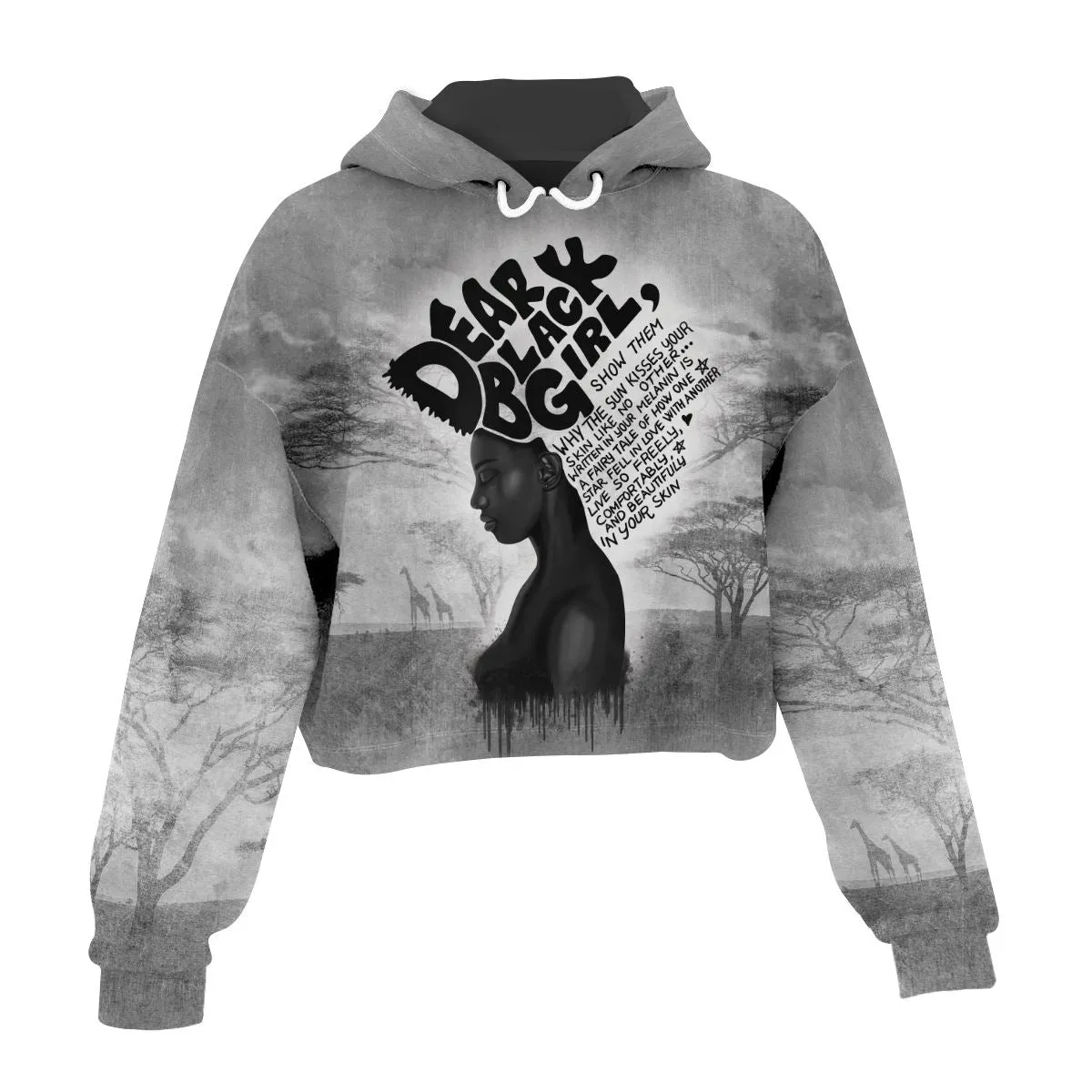 Dear Black Girl Cropped Hoodie & Leggings Set