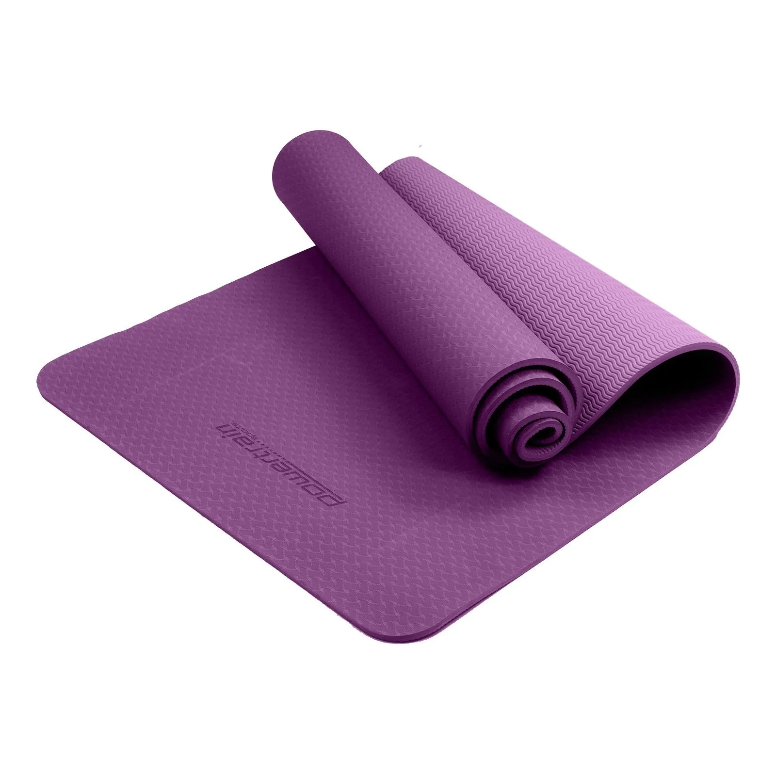 Eco-friendly Non-slip 6mm Yoga Mat with Carry Strap - Powertrain