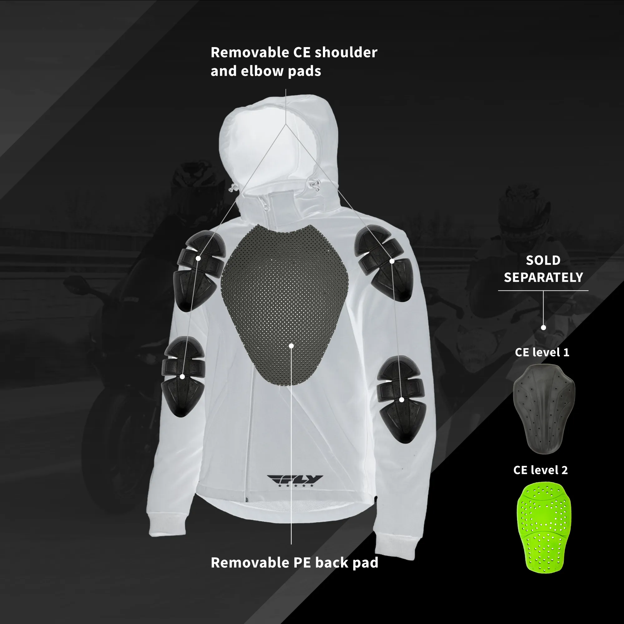 Fly Racing Street Armored Tech Hoodie