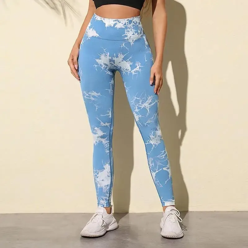 Hip Lifting Tie-Dye Seamless Leggings