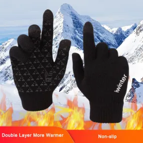 Mens Winter Windproof Cycling Gloves with Touchscreen Compatibility