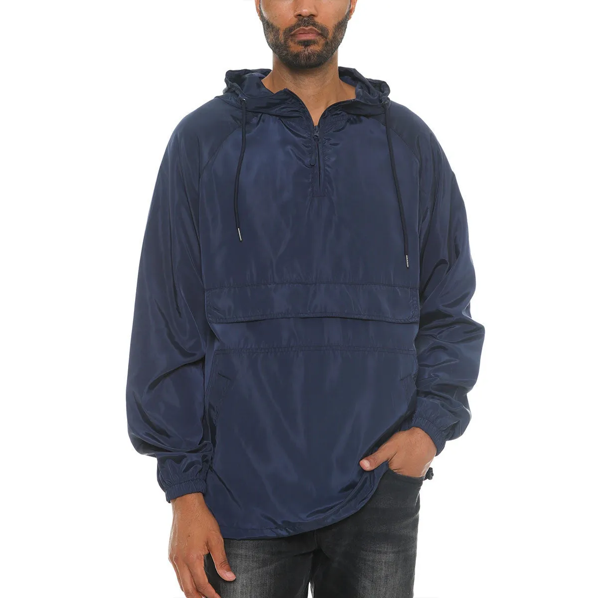 Navy Color Block Anorak