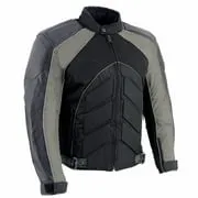 NexGen SH2153 Men's Black and Blue Armored Moto Textile and Leather