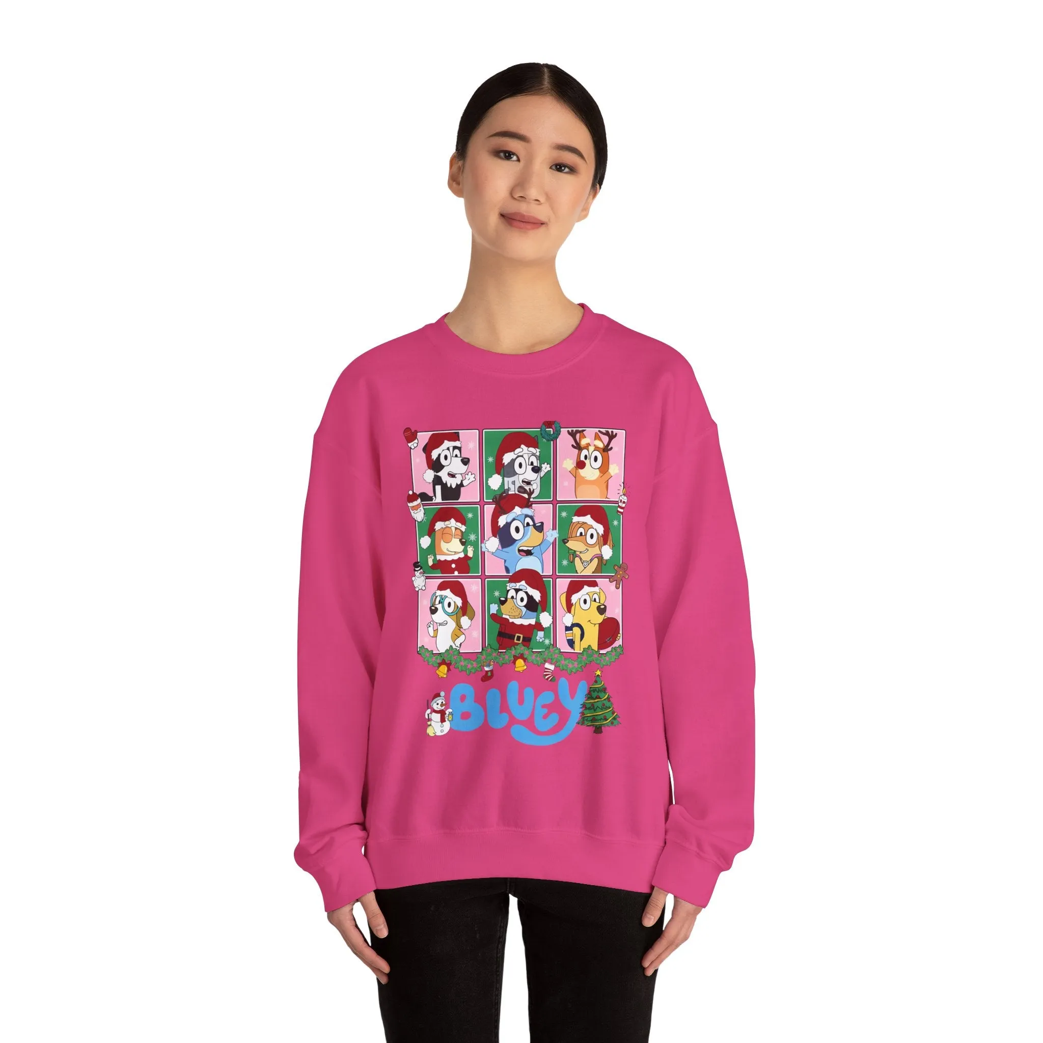 Princess Grace Festive Dog-Themed Crewneck Sweatshirt - Perfect Holiday Gift!