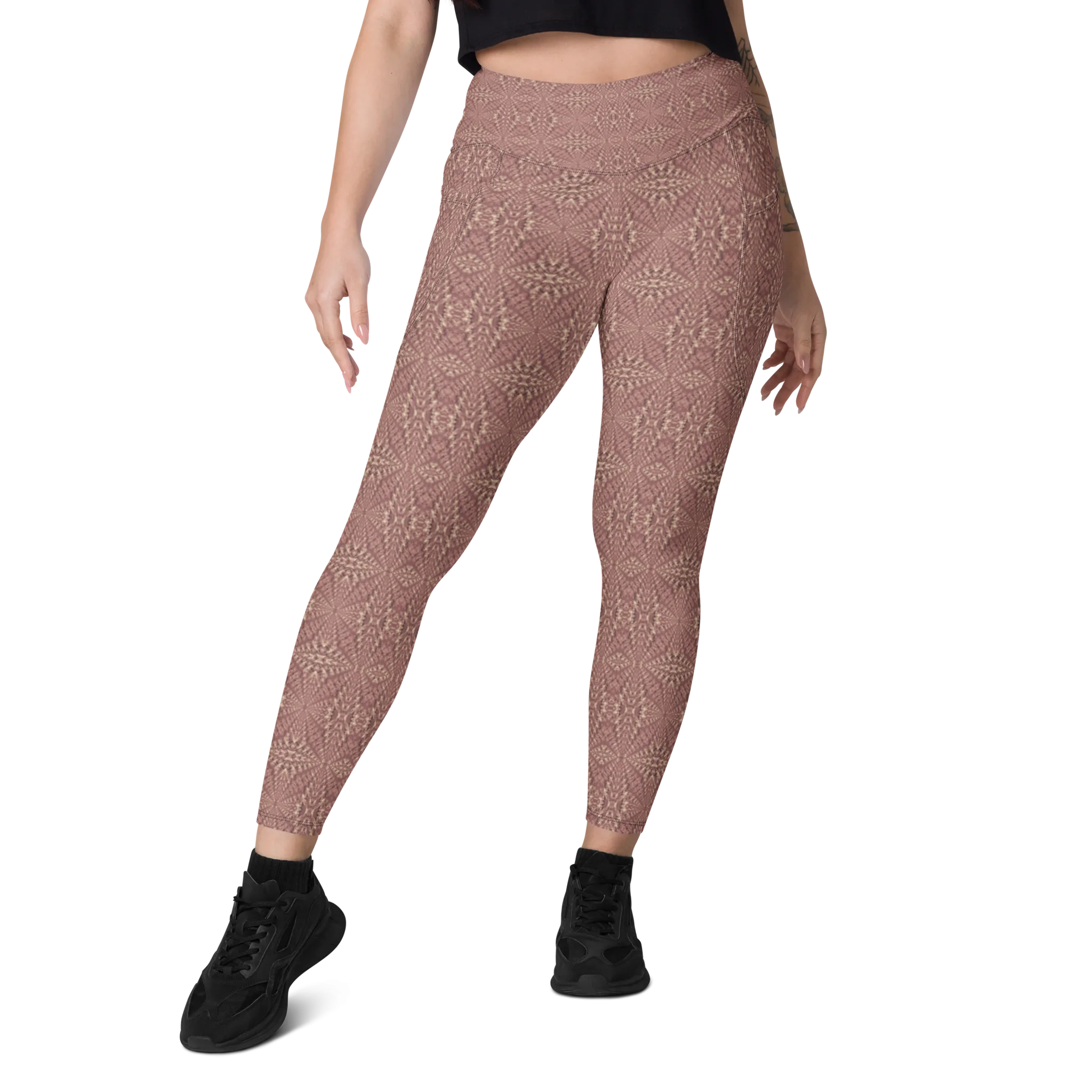 Recursia Fabrique Unknown Leggings With Pockets In Pink