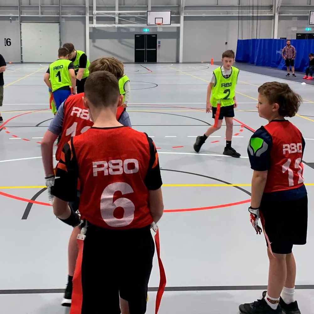 Red and Yellow Training Bibs Set for Squad Numbering and Warm-Ups