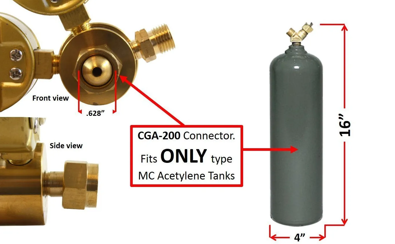 Regulator Welding Gas Gauges - Rear Connector - LDB series