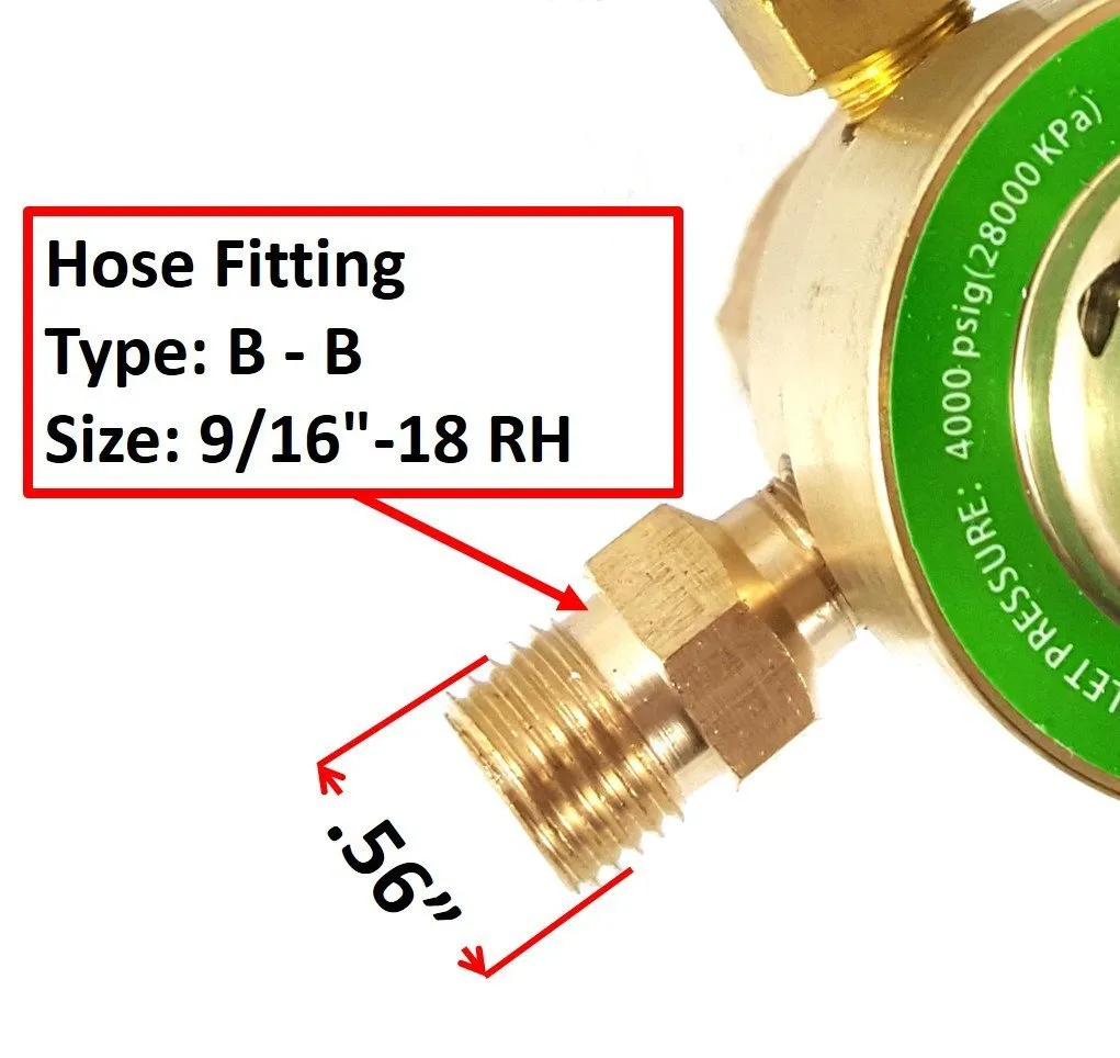 Regulator Welding Gas Gauges - Rear Connector - LDB series