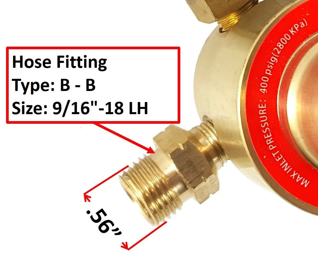 Regulator Welding Gas Gauges - Rear Connector - LDB series