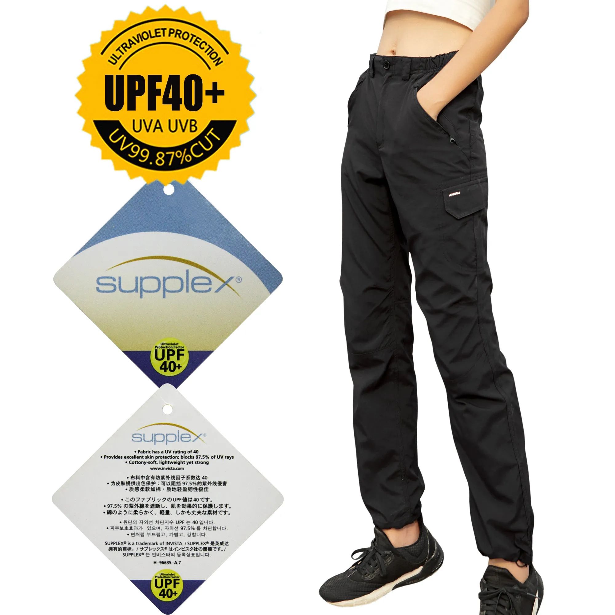 Sidiou Group Anniou Quick Dry Pants Women Lightweight Breathable UPF40  UV Protection Trousers Casual Outdoor Climbing Walking Pants with Zip Pockets