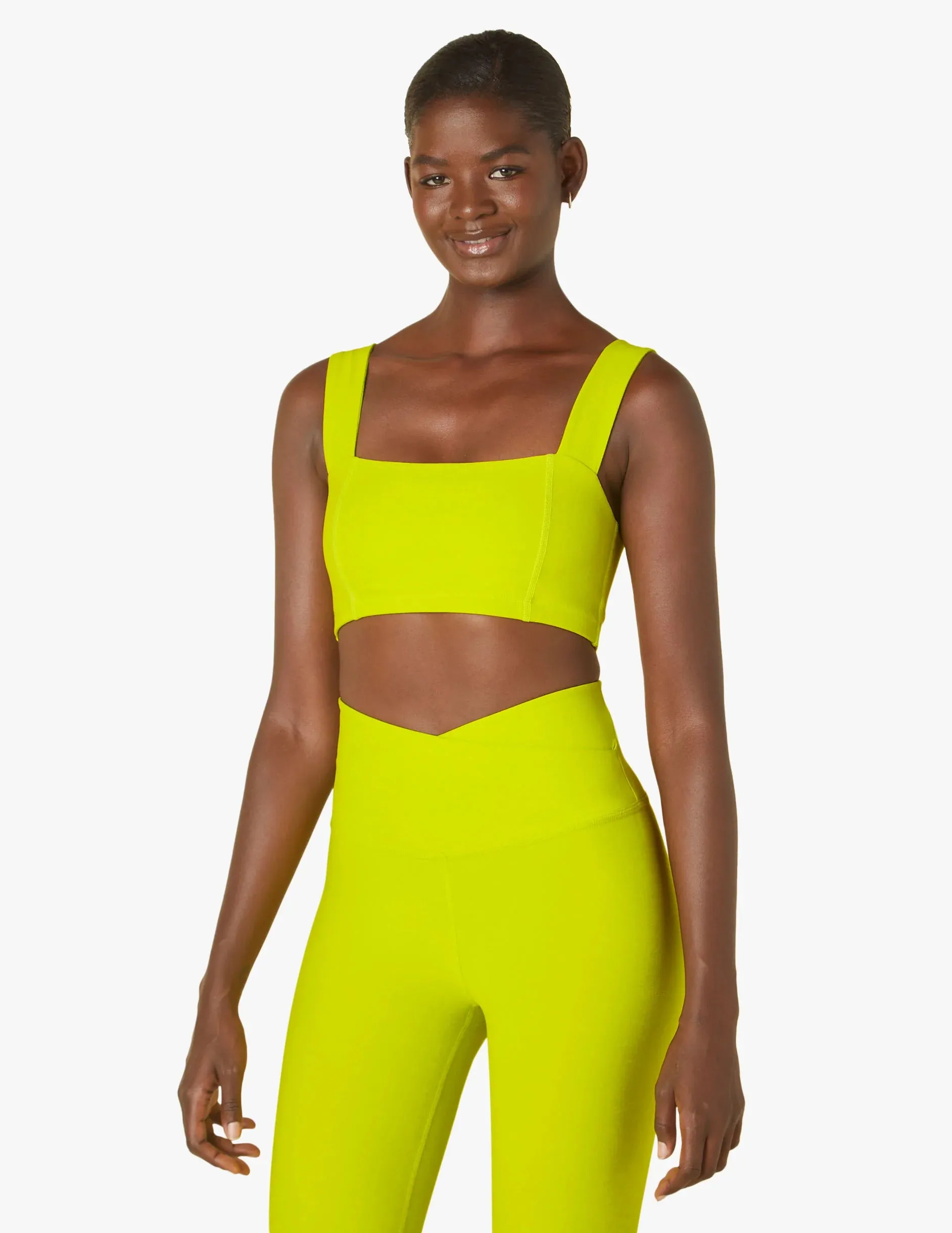 Spacedye Squared Bra in Chartreuse