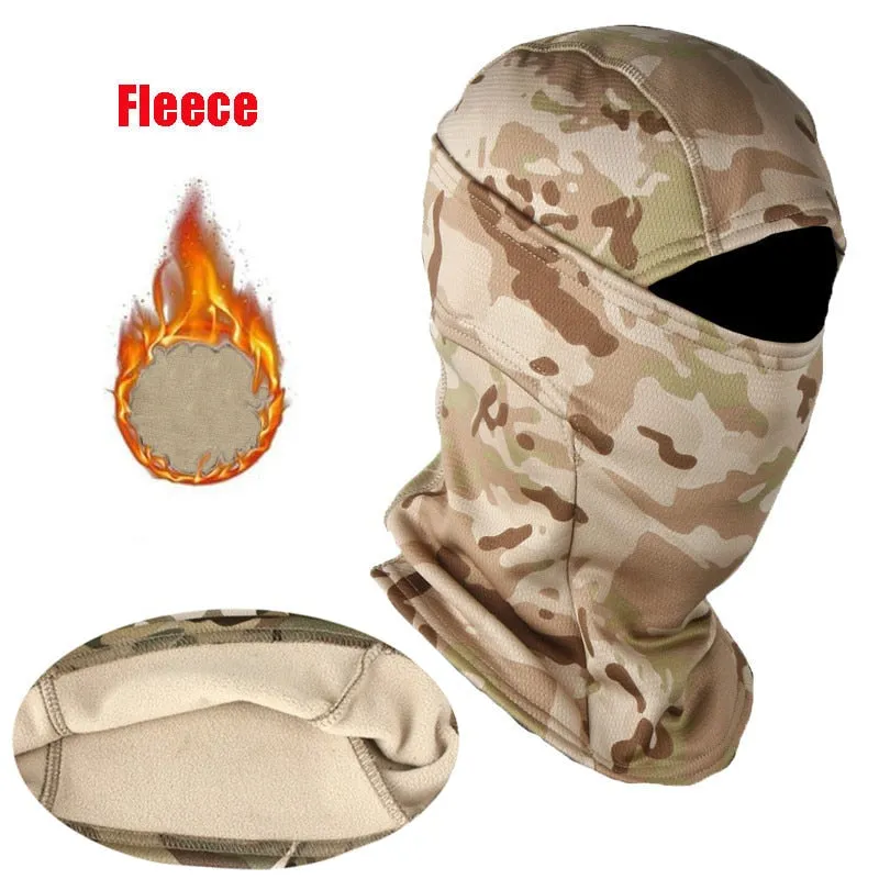 Winter Fleece Tactical Military Balaclava Outdoor Hunting Cycling Hiking Skiing Scarf Snowboard Face Mask Windproof Men Women