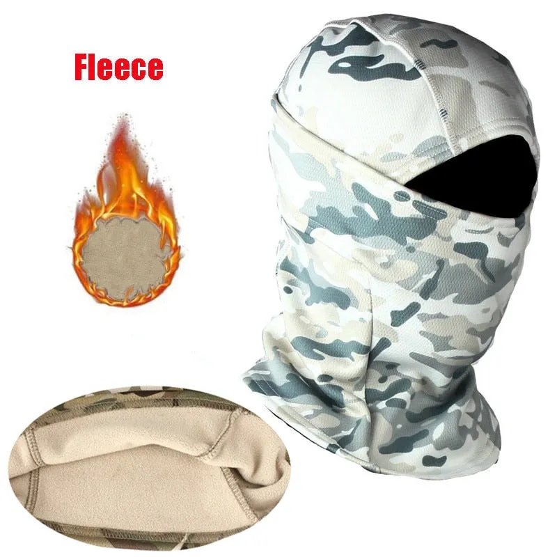 Winter Fleece Tactical Military Balaclava Outdoor Hunting Cycling Hiking Skiing Scarf Snowboard Face Mask Windproof Men Women