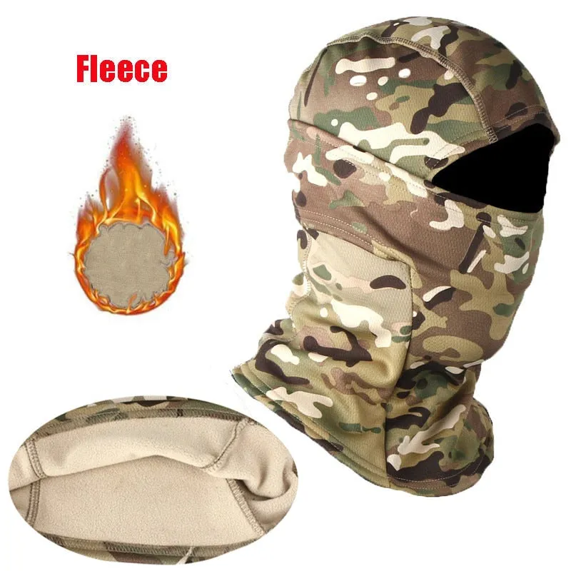 Winter Fleece Tactical Military Balaclava Outdoor Hunting Cycling Hiking Skiing Scarf Snowboard Face Mask Windproof Men Women