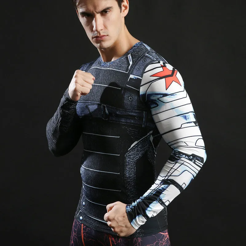 WINTER SOLDIER Compression Shirt for Men (Long Sleeve)